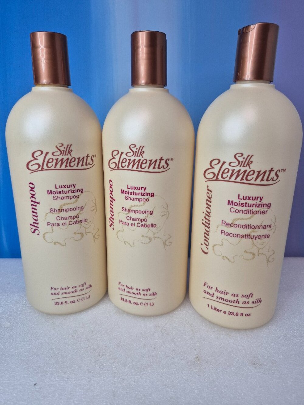 2 Shampoos & 1 Conditioner of Silk Elements Luxury Moisturizing